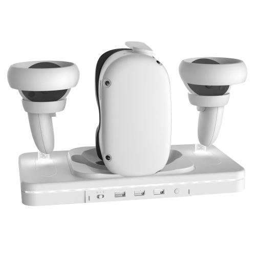 Combinaison de station de chargement de réalité virtuelle pour accessoires de chargement Oculus Quest 2/Meta Quest