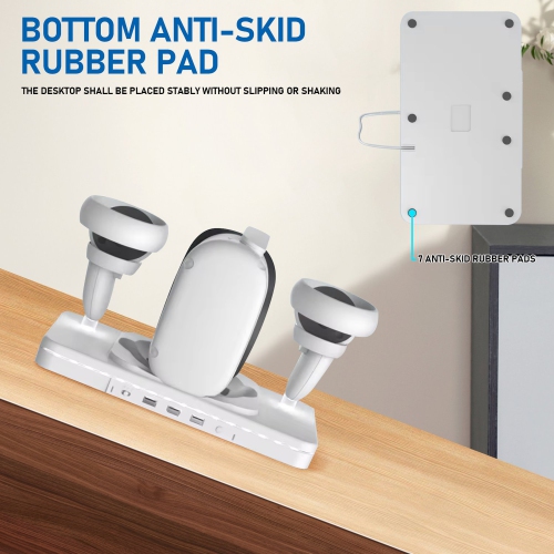 Combinaison de station de chargement de réalité virtuelle pour accessoires de chargement Oculus Quest 2/Meta Quest