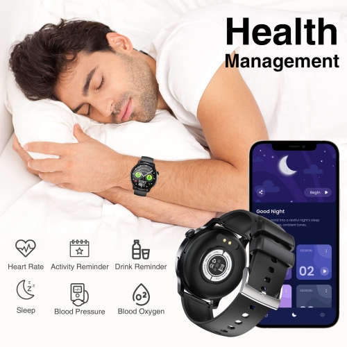 Smart Watch IP68 Waterproof,Fitness Tracker, Pedometer,Message Notification,Music Player, Compatible with iOS Android Phones