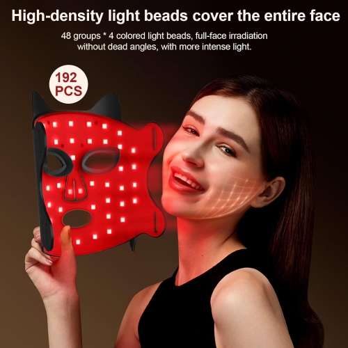 Red Light Therapy Mask, Infrared 850 Red Light Face Mask Light Therapy, Portable Facial Led Mask Skincare
