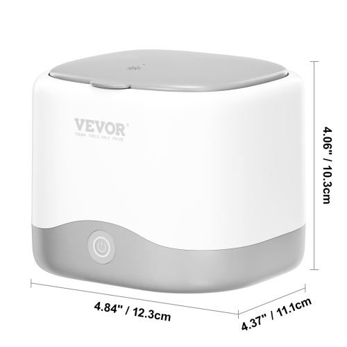 VEVOR 200ML Ultrasonic Retainer Cleaner for Dentures with UV Light, 30W Cleaning Machine for Dental, Retainer, Aligner, Braces, Mouth Guards,
