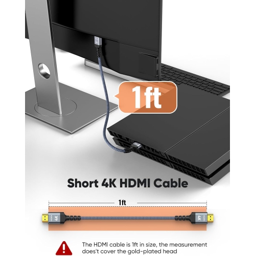 HDMI Cable 20 Feet, 4K HDMI Cable eARC 18Gbps High Speed HDMI Cord 18Gbps 4K 60Hz 3D Support, Ethernet Function, Video 4K UHD 2160p, HD 1080p for