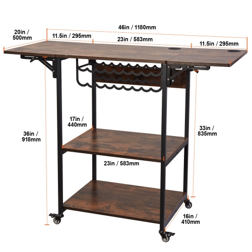 VEVOR 3 Tier Heat Press Table,Movable Heat Press Stand,Heat Transfer Machine Stand with Wheels and Vinyl Roll Holder,Rolling Metal Workbench for