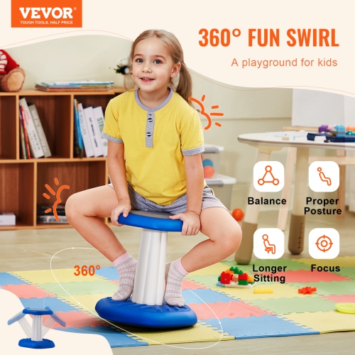 VEVOR 3-7 Years Kids Wobble Chair, Active Chair with Sponge Cushion, Wobble Stool Improves Focus, Posture and Calm Children, Ideal for Schools and