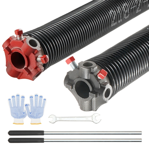 VEVOR  0.218 X 2 X 23Inch Garage Door Torsion Springs, Garage Door Springs \w Non-Slip Winding Bars, 16000 Cycles, Gloves And Mounting Wrench
