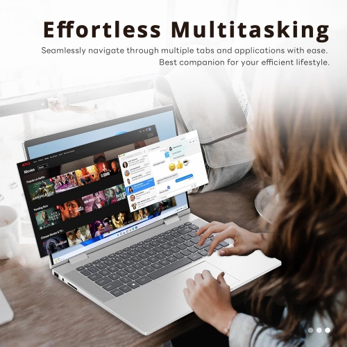 Refurbished-HP Envy x360 2-in-1 15.6" FHD Touchscreen Laptop, Intel i7-1355U, 1TB SSD, 16GB LPDDR5 RAM, Intel Iris Xe Graphics, Backlit Keyboard, Win