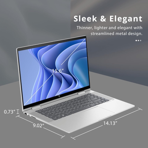 Refurbished-HP Envy x360 2-in-1 15.6" FHD Touchscreen Laptop, Intel i7-1355U, 1TB SSD, 16GB LPDDR5 RAM, Intel Iris Xe Graphics, Backlit Keyboard, Win