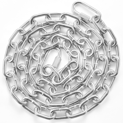 VEVOR 5/16" x 6' Proof Coil Chain,1980 lbs Safe Working Load, Zinc Plated Proof Tested Coil Chain with Two Quick Links, Galvanized Carbon Steel Link