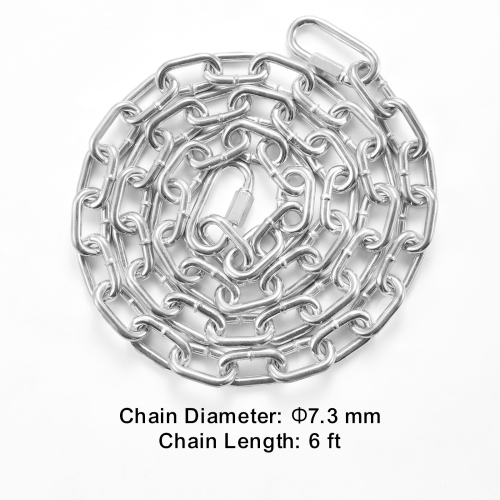 VEVOR 5/16" x 6' Proof Coil Chain,1980 lbs Safe Working Load, Zinc Plated Proof Tested Coil Chain with Two Quick Links, Galvanized Carbon Steel Link