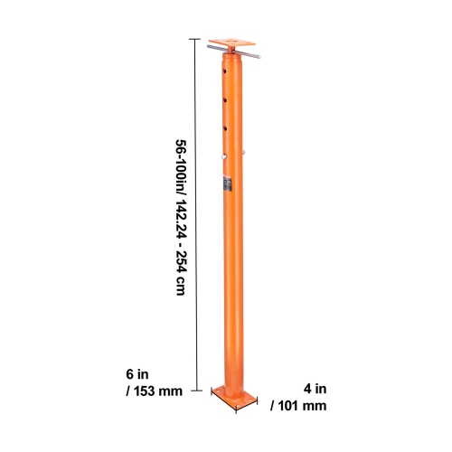 VEVOR House Floor Jack, 56"-100" Height Range, 18000 lbs Max Load Capacity, Adjustable Support Beam Basement Jack Post Pole for Leveling, Lift