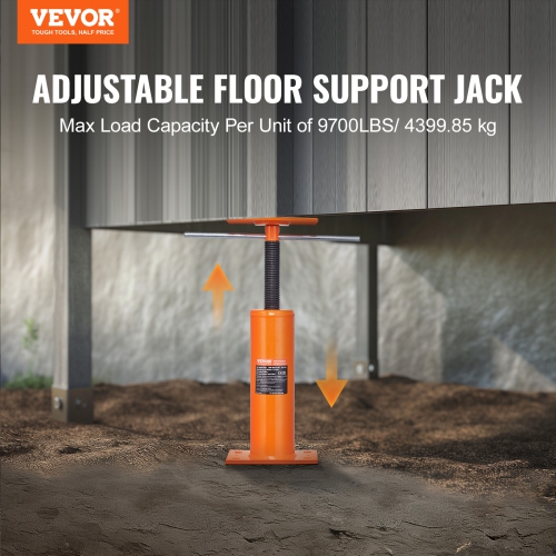 VEVOR House Floor Jack, 12"-16" Height Range, 9700 lbs Max Load Capacity, Adjustable Support Beam Basement Jack Post Pole for Leveling, Lift Support
