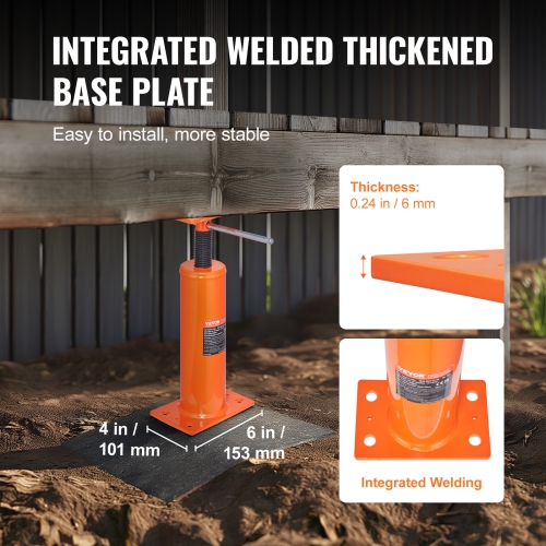 VEVOR House Floor Jack, 12"-16" Height Range, 9700 lbs Max Load Capacity, Adjustable Support Beam Basement Jack Post Pole for Leveling, Lift Support