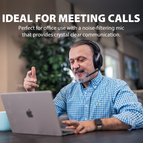 Avantalk Aria Pro 3 - Bluetooth 5.3 Noise-Cancelling Headphones with Detachable Mic & USB-C Dongle for Work Calls & Music in Noisy Office or at Home,