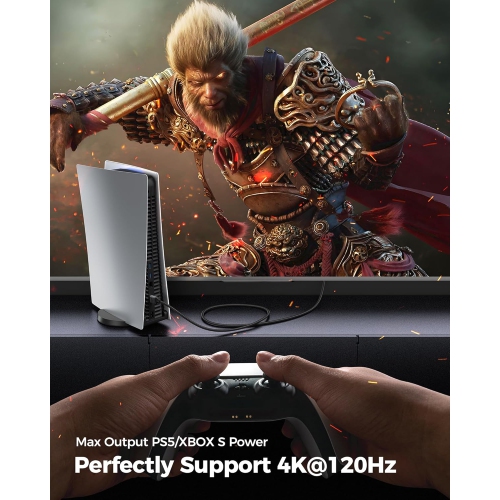 10K 8K HDMI 2.1 Cable 6.6FT, Ultra High Speed [10K 8K@60Hz, 4K@240Hz 144Hz 120Hz] 48Gbps, HDR 10+, eARC, ARC, HDCP 2.2 & 2.3, Compatible for