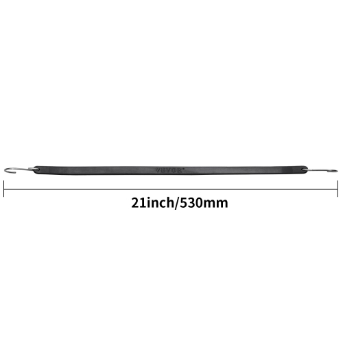 VEVOR 50 Piece Flat Bungee Cord, 19.8 mm Heavy Duty Bungee Straps with Steel S-Hooks, 21" Elastic Bungee Rope for Cargo, Tarps, Trucks and Tent, Black