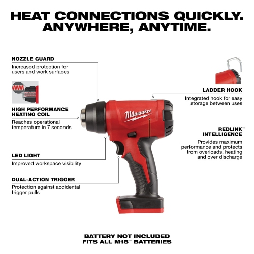 Milwaukee Tool M18 18V Cordless Compact Heat Gun