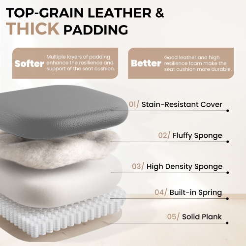 Coolse Big & Tall Executive Chair - 500LB Capacity, Adjustable Arms, Footrest & Lumbar Support, High Back PU Leather Gaming Chair for Adults