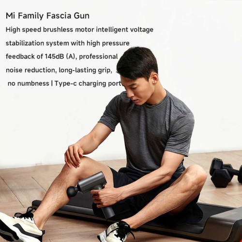 Pistolet de massage Xiaomi , Puissance intelligente, Tête LCD Appareil de massage à percussion Muscle Soulagement relaxant Pistolets de thérapie à