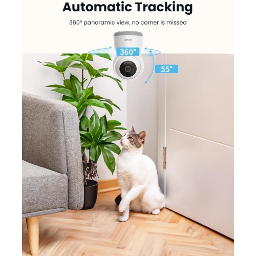 ieGeek 5MP Indoor Security Camera,5G&2.4G WiFi Baby Monitor Pet Cameras,Video Cam with Phone App,Smart Motion Sensor,Auto Tracking,PTZ 360° Dog Cam,