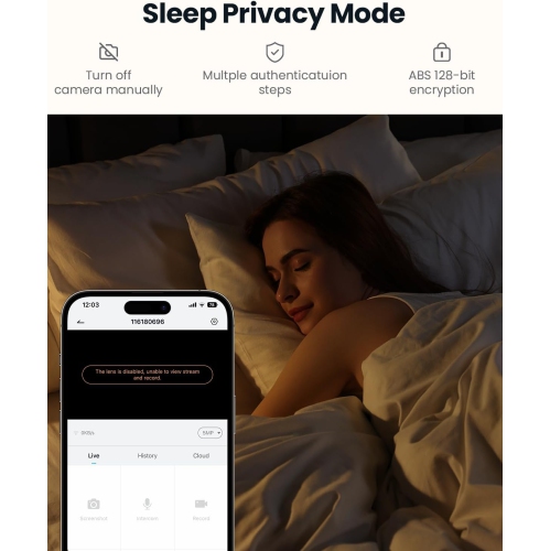 ieGeek 5MP Indoor Security Camera,5G&2.4G WiFi Baby Monitor Pet Cameras,Video Cam with Phone App,Smart Motion Sensor,Auto Tracking,PTZ 360° Dog Cam,