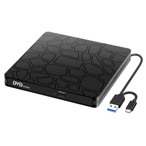 MYACUC  External DVD Rw Drive USB 3.0 Type C 2 In 1 Interface Slim DVD CD Writer Burner Reader Player Optical Drive for Laptop PC