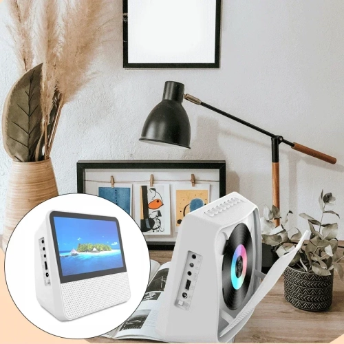 Lecteur DVD avec écran numérique HD de 7 po, son stéréo, télécommande, Sync TV, lecteur DVD Bluetooth rechargeable, DVD/CD/USB