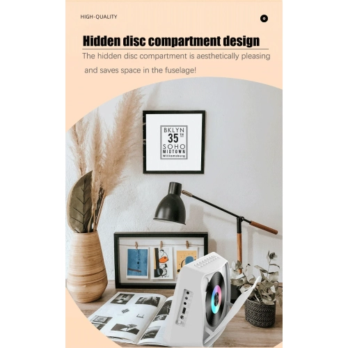 Lecteur DVD avec écran numérique HD de 7 po, son stéréo, télécommande, Sync TV, lecteur DVD Bluetooth rechargeable, DVD/CD/USB