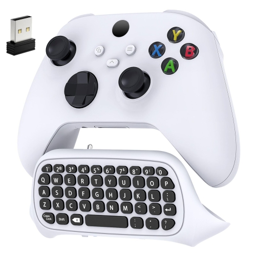 Wireless Controller Keyboard for Xbox Series X/S, Mini QWERTY Keyboard Gaming Chatpad with Audio/Headset Jack