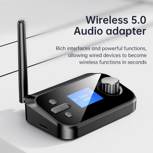 2 in 1 BT5.0 Receiver with Microphone Stereo Optical Coaxial AUX 3.5mm Jack RCA Wireless Adapter TV PC Car Speaker