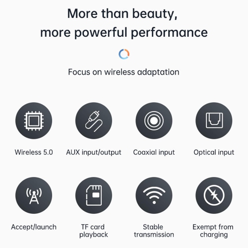 2 in 1 BT5.0 Receiver with Microphone Stereo Optical Coaxial AUX 3.5mm Jack RCA Wireless Adapter TV PC Car Speaker