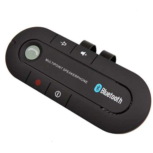 Portable Car Bluetooth Receiver Wireless Hands-Free Kit with Multiple Phone Connections and Voice Command Car Speakerphone