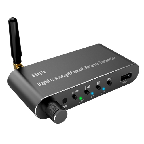 Digital to Analog Audio Converter with Bluetooth 5.1 Receiver, Digital Optical to 3.5mm DAC Wireless Adapter, Coaxial Cable to Analog L/R RCA 3.5mm