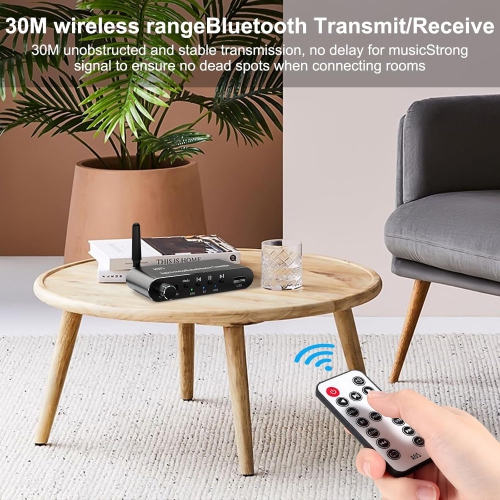 Digital to Analog Audio Converter with Bluetooth 5.1 Receiver, Digital Optical to 3.5mm DAC Wireless Adapter, Coaxial Cable to Analog L/R RCA 3.5mm