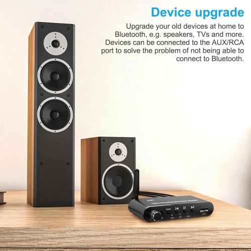 Digital to Analog Audio Converter with Bluetooth 5.1 Receiver, Digital Optical to 3.5mm DAC Wireless Adapter, Coaxial Cable to Analog L/R RCA 3.5mm