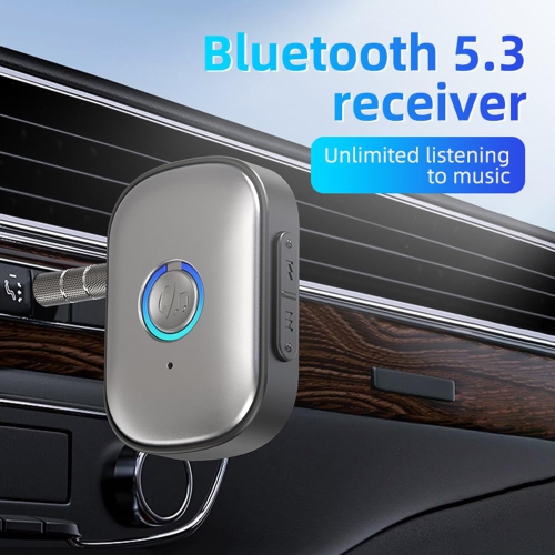 Bluetooth 5.3 Hands-Free AUX Car Bluetooth Receiver, 3.5mm Wireless Audio Adapter for Home Stereo/Wired Headphones