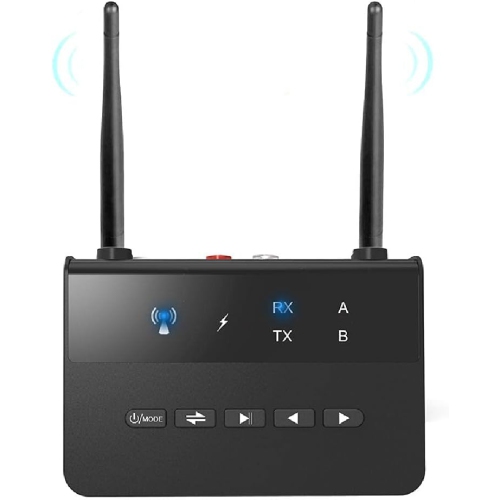 Adaptateur audio émetteur-récepteur RCA Bluetooth 5,0 Prise auxiliaire de 0,138&nbsp;po pour ordinateur de téléviseur avec 2 antennes pour téléphone