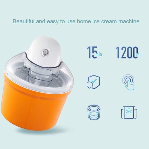 1200ml ice cream machine, home ice cream machine - large capacity, easy to clean, 30 minutes homemade dessert, compact and portable, one-button