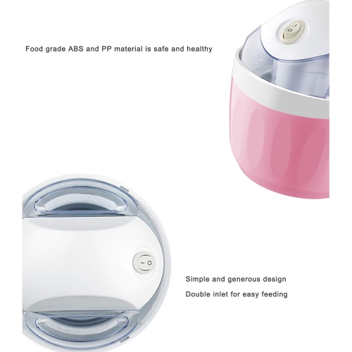 Quick-freezing ice cream machine – 500ml healthy dessert machine, compact and portable, 360° stirring, no ice residue, one-button operation