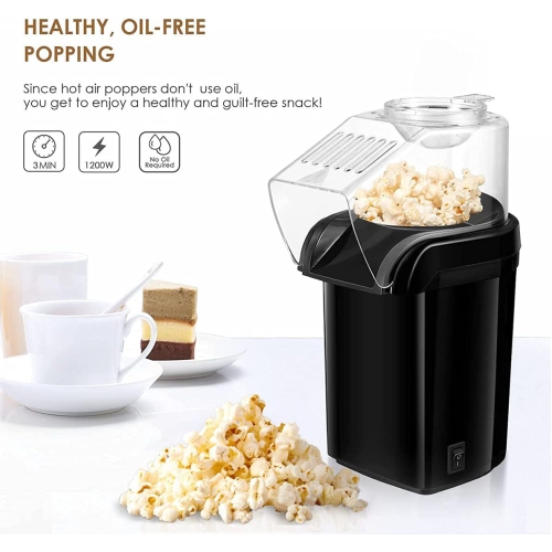 machine à maïs soufflé domestique de 1200 w : éclate rapidement en 3 minutes, avec un taux de maïs soufflé allant jusqu'à 98 %, sans huile,