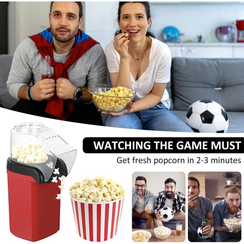 machine à maïs soufflé domestique de 1200 w : éclate rapidement en 3 minutes, avec un taux de maïs soufflé allant jusqu'à 98 %, sans huile,