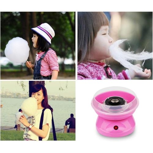 Homemade Electric Cotton Candy Machine for Families and Kids - Safe and Spill-proof Design, One-Button Operation, Easy to Use, Non-Slip Suction Cup