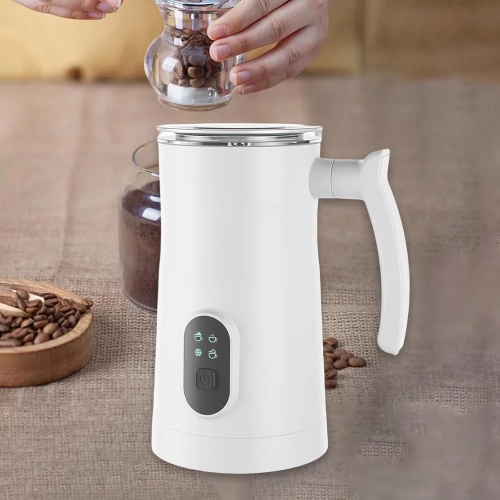 4 in 1 Electric Milk Frother Large Capacity Electric Milk Frother Stainless Steel One-button Operation Quiet Operation Hot and Cold Double