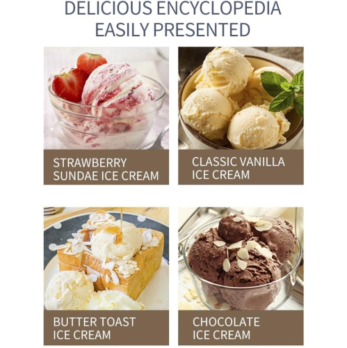 Mini machine ice cream machine, DIY soft ice cream, 400ml unique appearance home ice cream machine, simulated manual stirring, easy to clean and