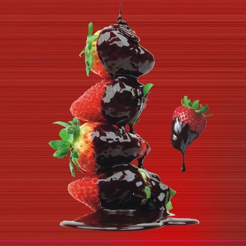 Three-tiered mini chocolate fountain, removable/easy to clean, knob control + easy to use, roaster, chocolate dipping - for fruit, gourmet, red