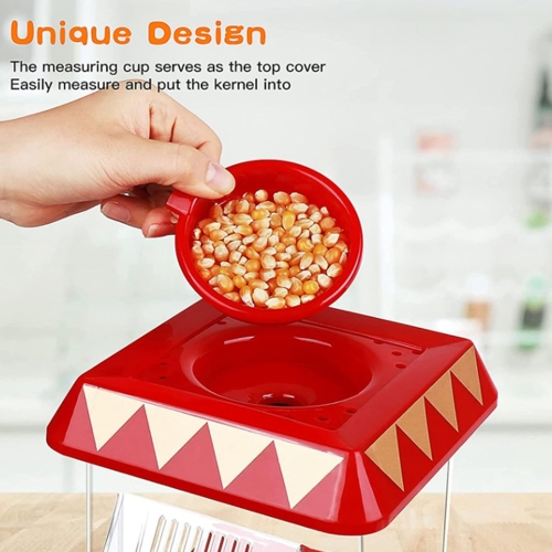 Machine à maïs soufflé portative de 1200 W Machine à maïs soufflé à air chaud Aucune huile requise, facile à nettoyer, éclaire rapidement en 3