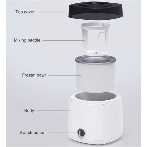 1800ml fully automatic ice cream machine - large capacity, hands-free operation, stylish and practical, homemade healthy ice cream and smoothies