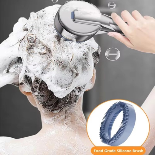 Pomme de douche portative à ultra haute pression, décharge d'eau à une touche, pomme de douche massante à 4 vitesses avec filtre, accessoires de