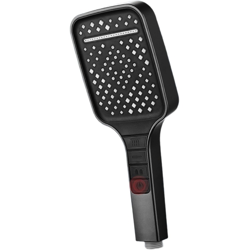 High Pressure Shower Head Removable 7-Mode Rain Shower Head Handheld Shower Head - Black（Shower head only）