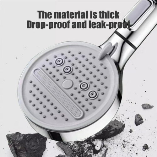 3-speed adjustable high pressure shower hydromassage nozzle water-saving shower bathroom accessories shower head - silver