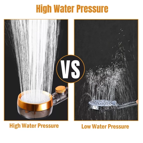 360° rotating shower head system bathroom high pressure turbine shower head shower head